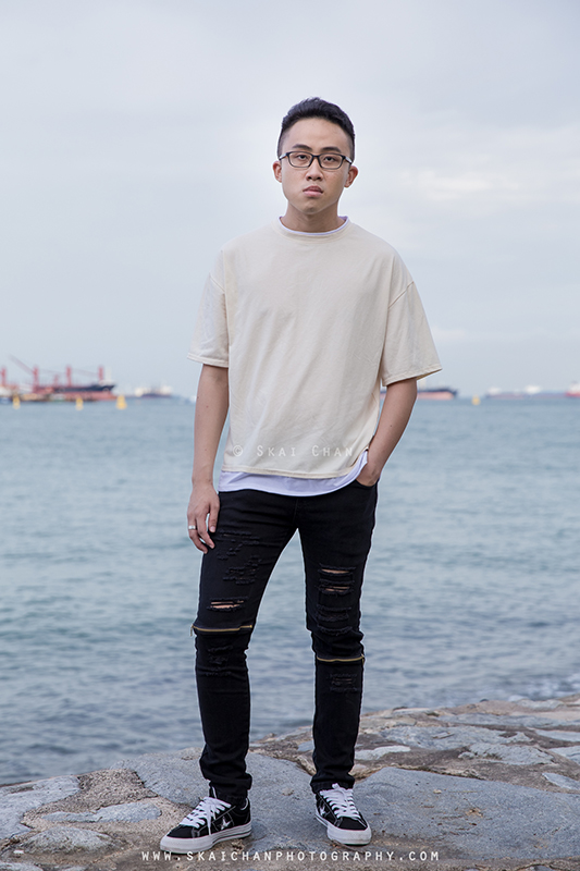 Men's fashion photoshoot session with Lewis Low at Marina Barrage & Gardens by the Bay