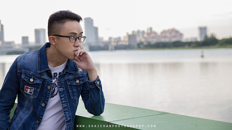 Men's fashion photoshoot session with Lewis Low at Marina Barrage & Gardens by the Bay