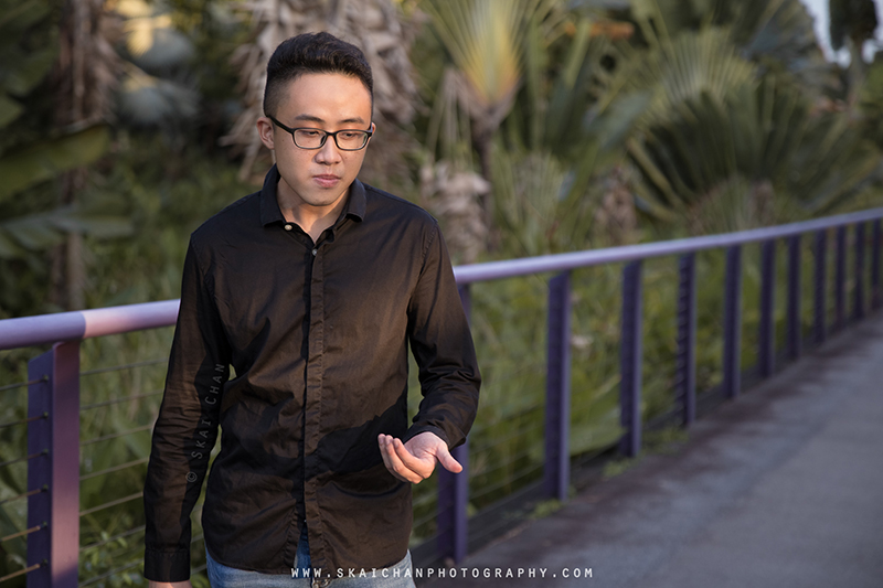 Men's fashion photoshoot session with Lewis Low at Gardens by the Bay & Marina Bay Sands