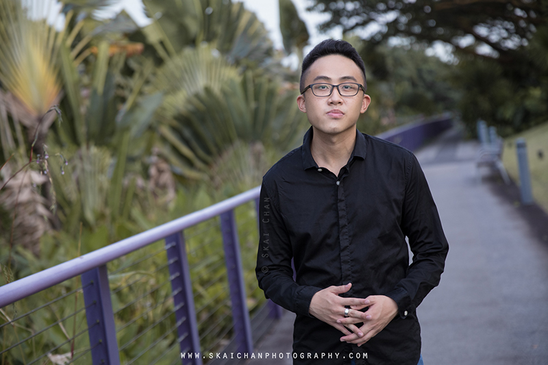 Men's fashion photoshoot session with Lewis Low at Gardens by the Bay & Marina Bay Sands