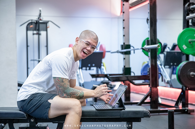 Fitness corporate photoshoot session with Personal Trainer (PT) Chua Ming Siu (Range Personal Training) at The Guild Fitness (gym)