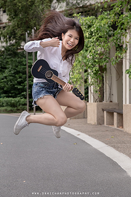 Outdoor Casual Ukulele Themed Photoshoot - Mel @ Tiong Bahru Park