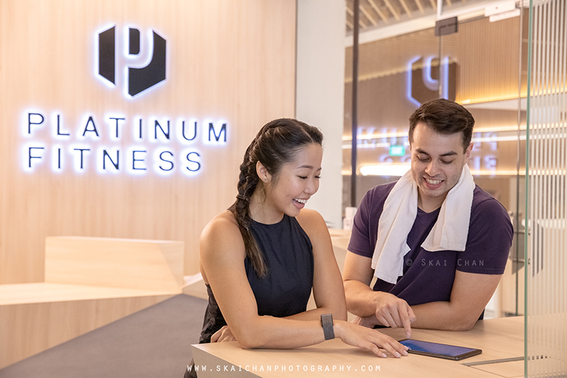 Commercial business lifestyle photoshoot session with Marc & Cheryl Loh @ Platinum Fitness at Tanglin Mall