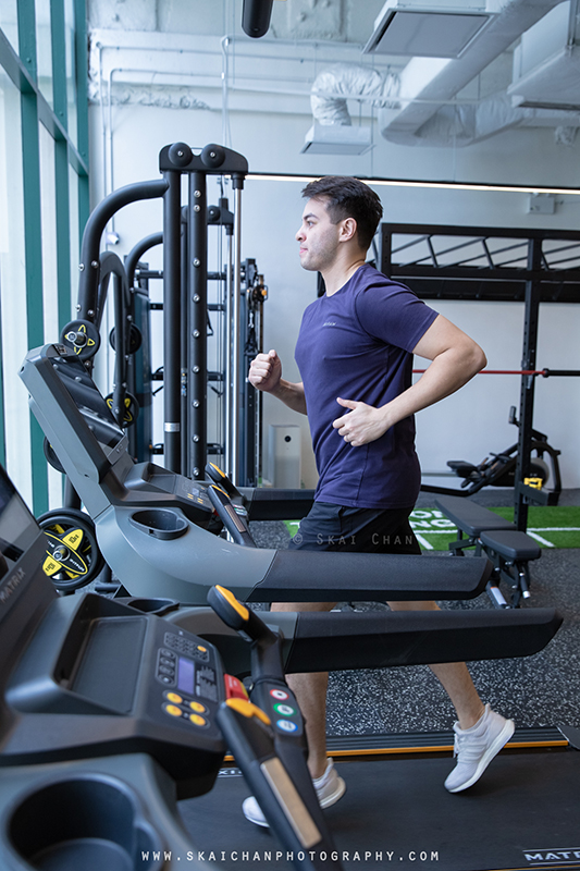 Commercial fitness gym photoshoot session with Platinum Fitness at Tanglin Mall