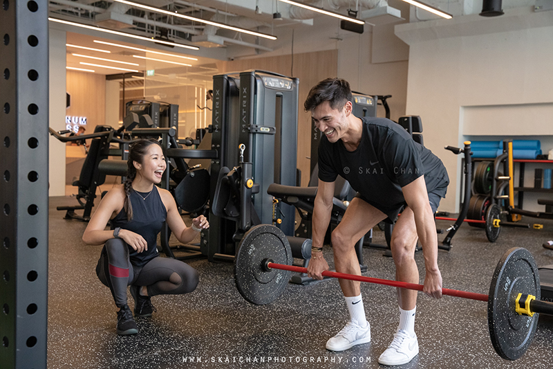 Commercial fitness gym photoshoot session with Platinum Fitness at Tanglin Mall