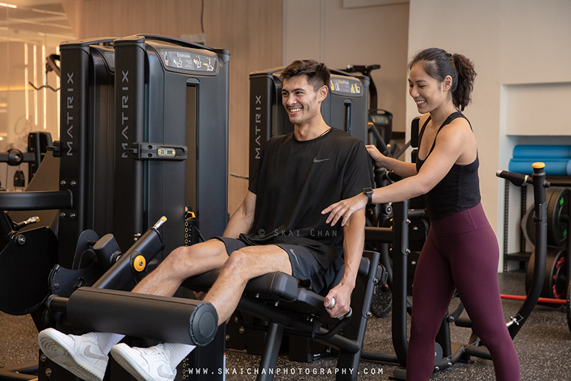 Commercial fitness gym photoshoot session with Platinum Fitness at Tanglin Mall