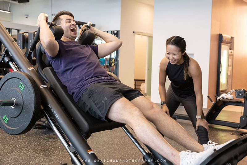 Commercial fitness gym photoshoot session with Platinum Fitness at Tanglin Mall