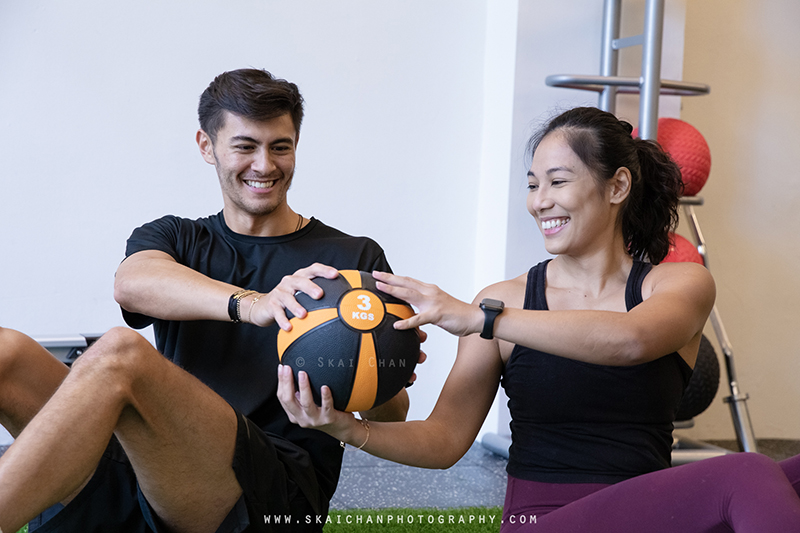 Commercial fitness gym photoshoot session with Platinum Fitness at Tanglin Mall