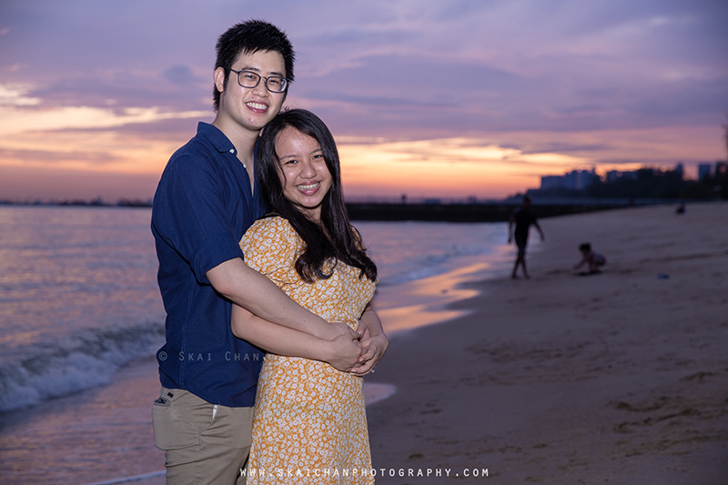 sunset portrait photoshoot in singapore with flash