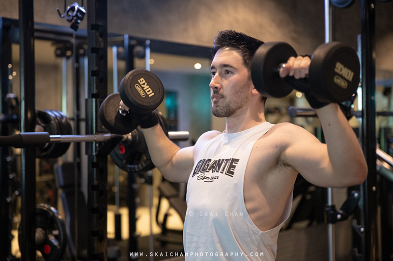 Men's fitness gym photoshoot session with Lukas Berger at GymHaus