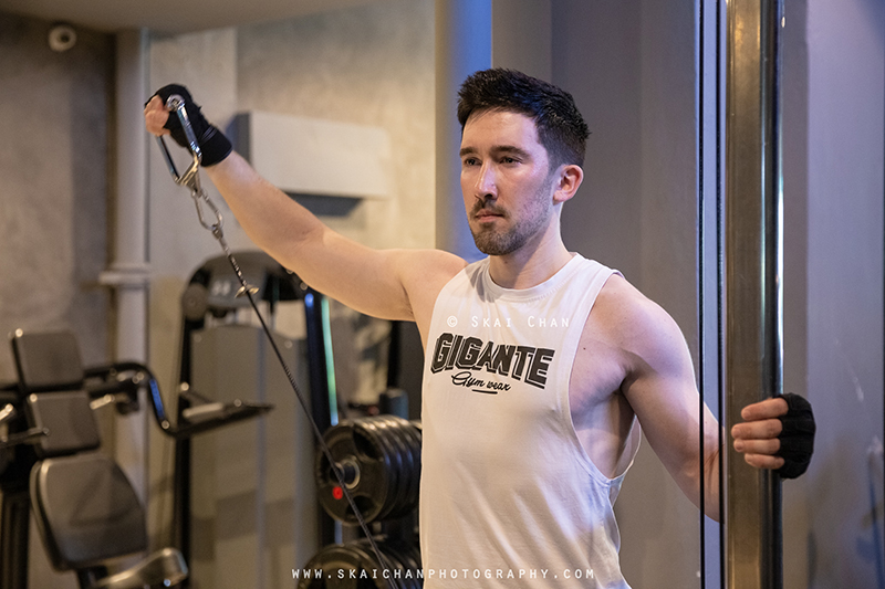 Men's fitness gym photoshoot session with Lukas Berger at GymHaus