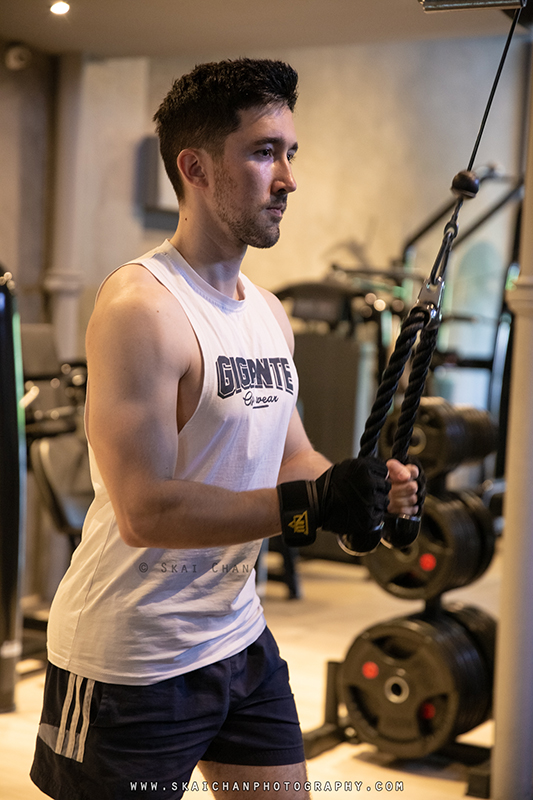 Men's fitness gym photoshoot session with Lukas Berger at GymHaus