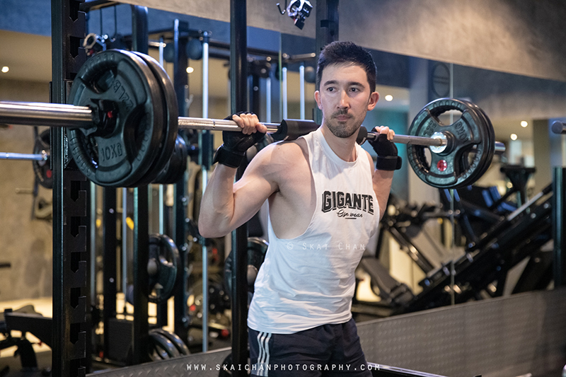 Men's fitness gym photoshoot session with Lukas Berger at GymHaus