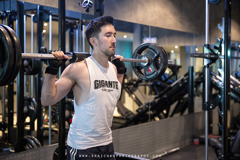 Men's fitness gym photoshoot session with Lukas Berger at GymHaus