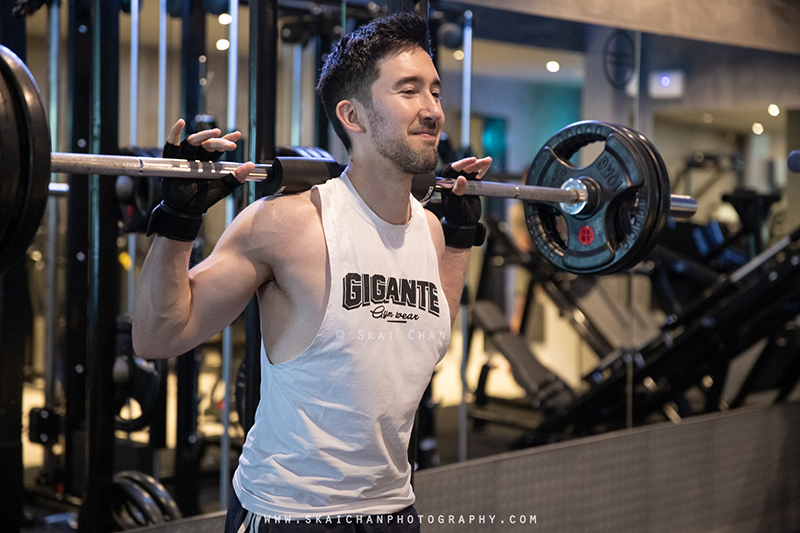 Men's fitness gym photoshoot session with Lukas Berger at GymHaus