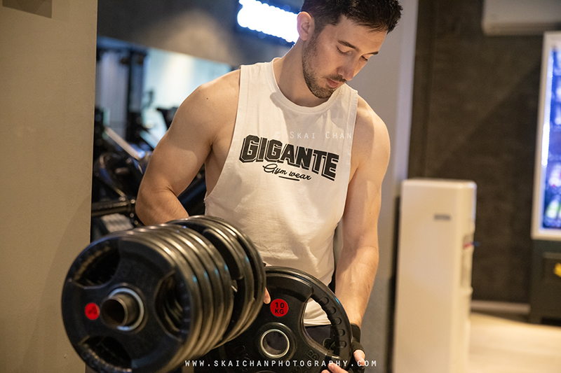 Men's fitness gym photoshoot session with Lukas Berger at GymHaus