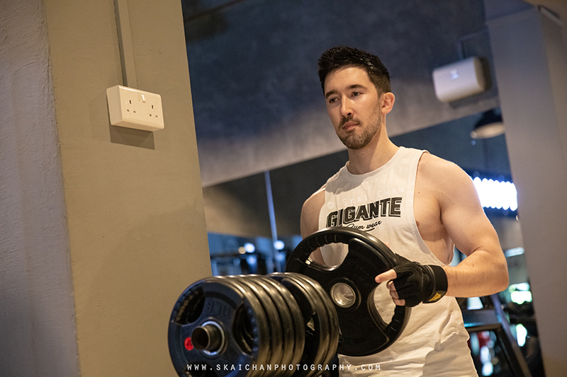 Men's fitness gym photoshoot session with Lukas Berger at GymHaus