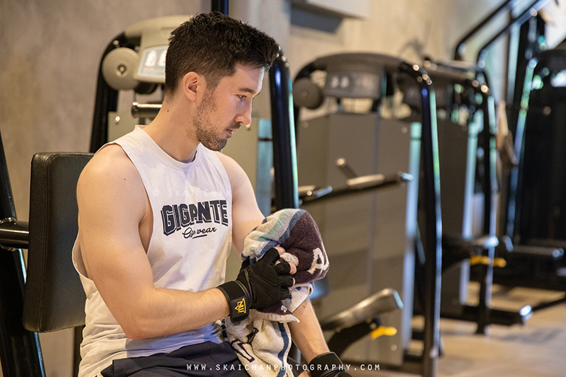 Men's fitness gym photoshoot session with Lukas Berger at GymHaus
