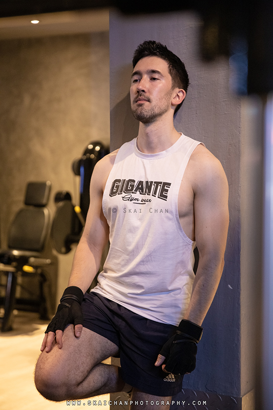 Men's fitness fashion photoshoot session with Lukas Berger at GymHaus