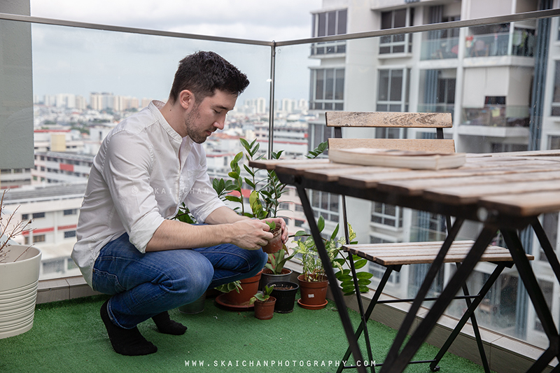 Home lifestyle portrait photoshoot session with Lukas Berger at Home