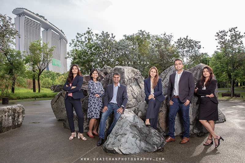 corporate group photography at serene garden, gardens by the bay