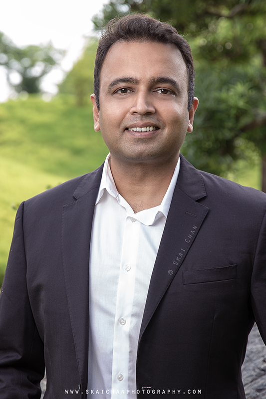 Outdoor corporate photoshoot session with Paritosh at Serene Garden, Gardens by the Bay