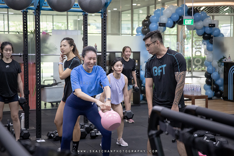 Fitness class photoshoot at Body Fit Training (BFT) Changi (Gym)