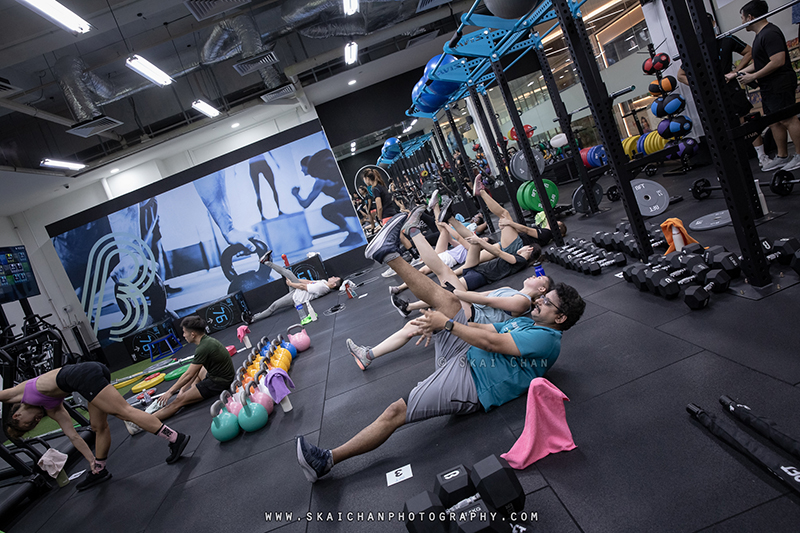 Fitness class photoshoot at Body Fit Training (BFT) Changi (Gym)