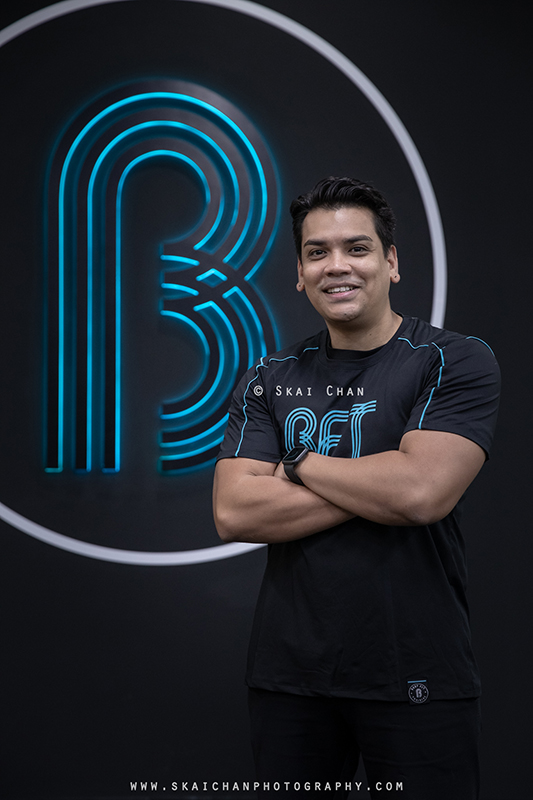 Fitness corporate photoshoot session with fitness trainers at Body Fit Training (BFT) Changi (Gym)