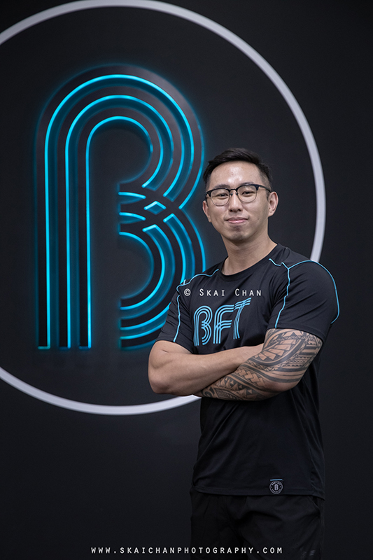 Fitness corporate photoshoot session with fitness trainers at Body Fit Training (BFT) Changi (Gym)