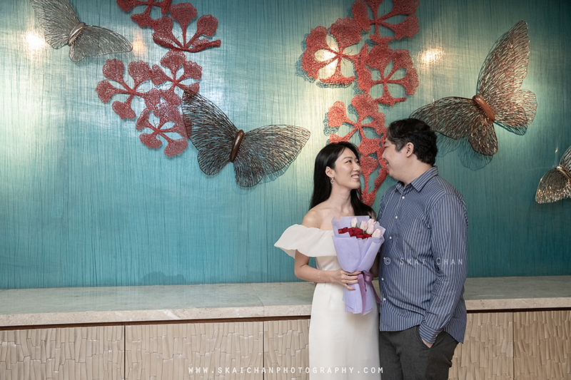 Indoor couple photoshoot session with Hendra & Grace at Equarius Hotel (Resorts World Sentosa)