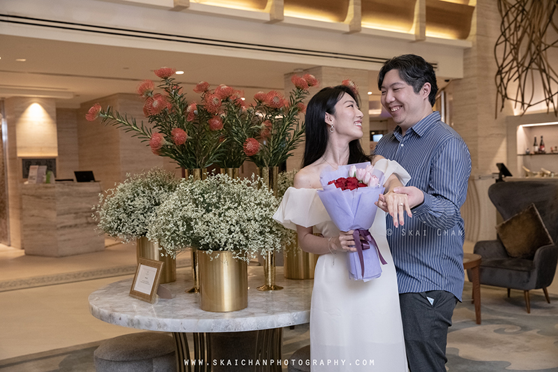 Indoor couple photoshoot session with Hendra & Grace at Equarius Hotel (Resorts World Sentosa)