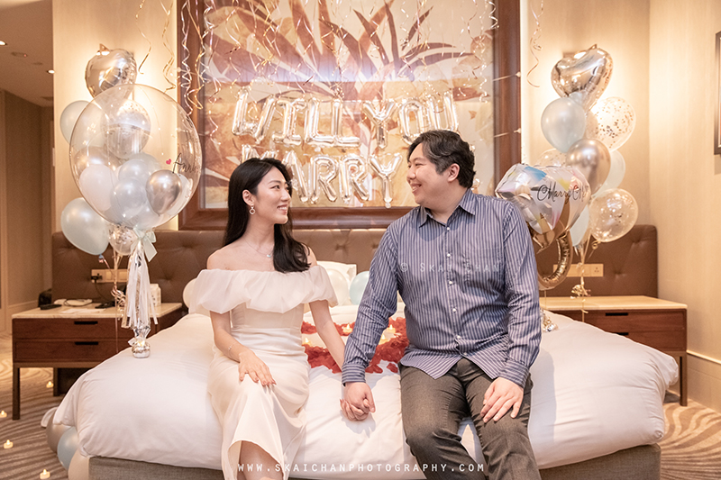 Indoor couple photoshoot session with Hendra & Grace at Equarius Hotel (Resorts World Sentosa)