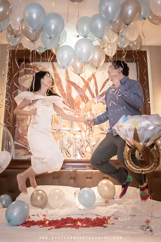 Indoor couple photoshoot session with Hendra & Grace at Equarius Hotel (Resorts World Sentosa)