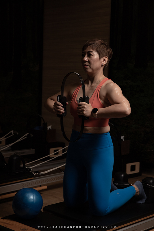 Pilates photoshoot session with Chris Koh at Virgin Active Gym (Paya Lebar)