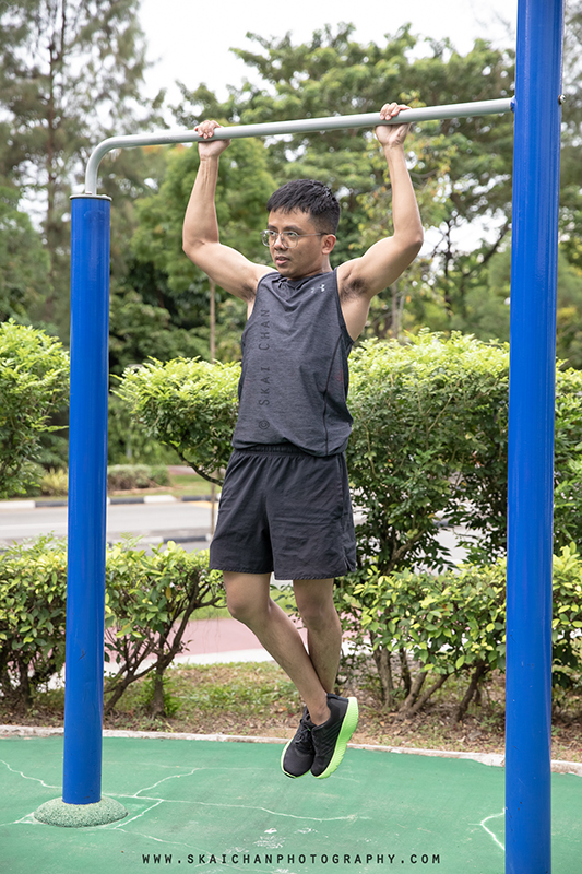 Lifestyle fitness workout/ exercise portrait photoshoot session with Barry Chow @ fitness corner (Yuan Ching Road)