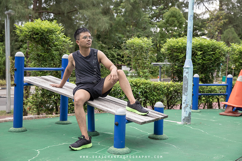 Lifestyle fitness workout/ exercise portrait photoshoot session with Barry Chow @ fitness corner (Yuan Ching Road)
