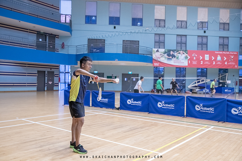 Lifestyle sports - badminton - portrait photoshoot session with Barry Chow @ Jurong East Sports Hall