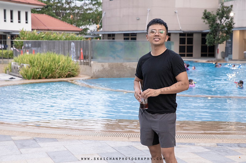 Men's lifestyle portrait photoshoot session with Barry Chow @ Swimming Pool (Chevrons)