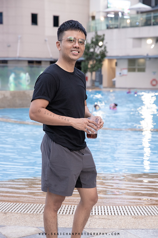 Men's lifestyle portrait photoshoot session with Barry Chow @ Swimming Pool (Chevrons)