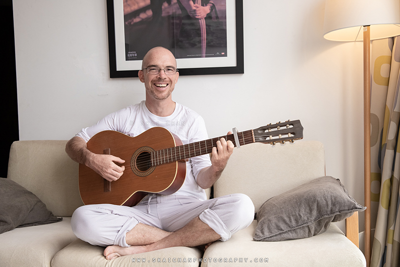 Music Guitar Photoshoot with Jerome Cheze at home