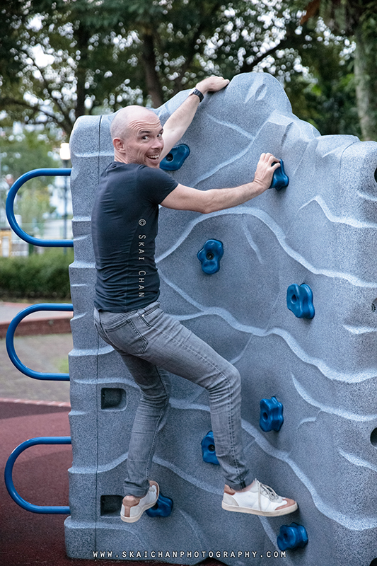 Quirky lifestyle photoshoot session with Jerome Cheze at Poh Huat Road Playground