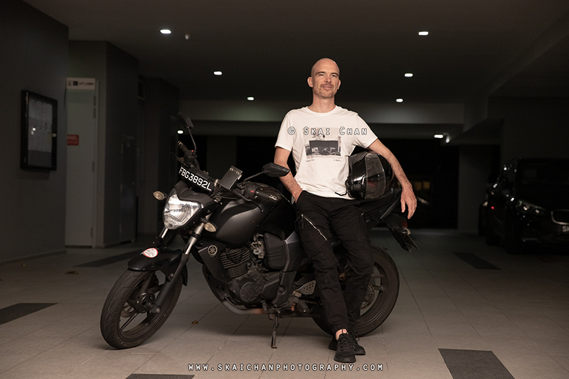Night motorbike photoshoot session with Jerome Cheze at Carpark
