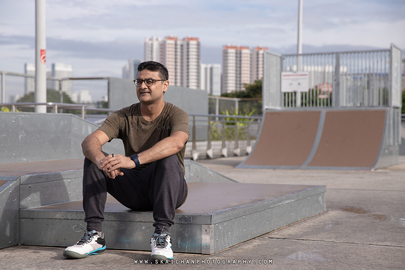 Men's fitness fashion photoshoot session with Gaurav Trivedi @ Singapore Sports Hub