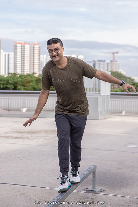 Men's fitness fashion photoshoot session with Gaurav Trivedi @ Singapore Sports Hub