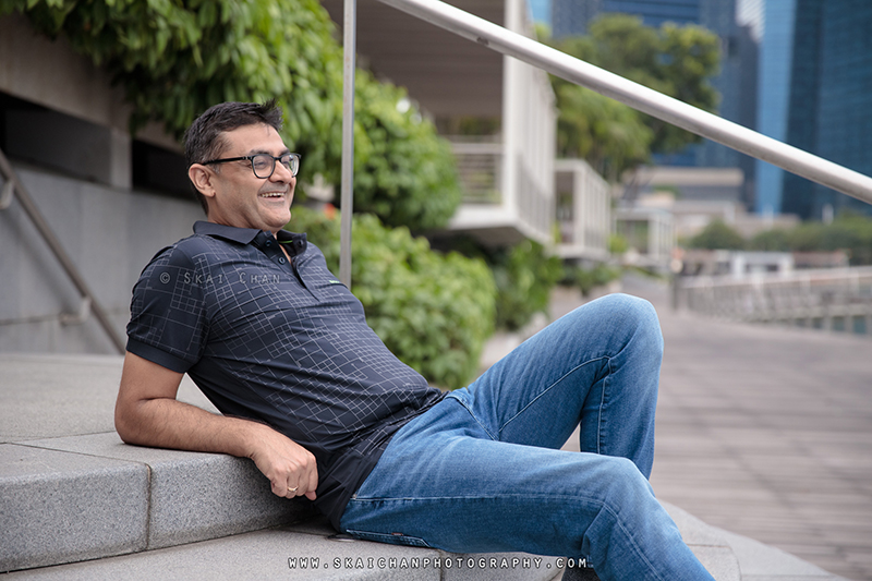 Men's fashion lifestyle photoshoot session with Gaurav Trivedi @ Marina Bay Sands (MBS)