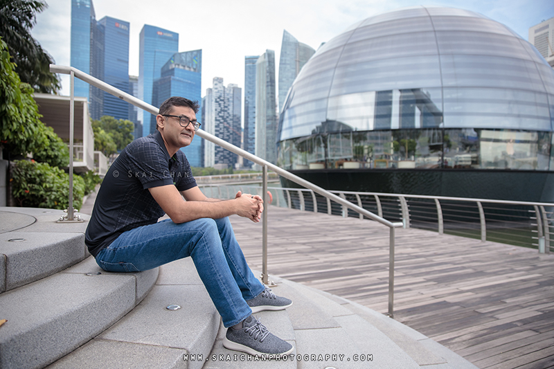 Men's fashion lifestyle photoshoot session with Gaurav Trivedi @ Marina Bay Sands (MBS)