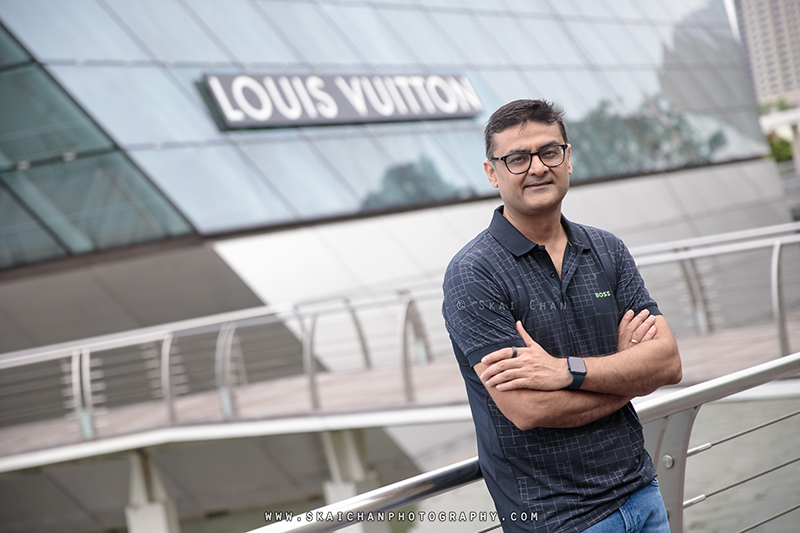 Men's fashion lifestyle photoshoot session with Gaurav Trivedi @ Marina Bay Sands (MBS)