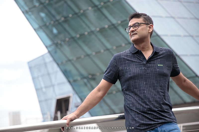 Men's fashion lifestyle photoshoot session with Gaurav Trivedi @ Marina Bay Sands (MBS)