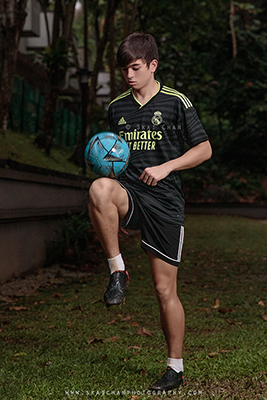 soccer themed modelling portfolio